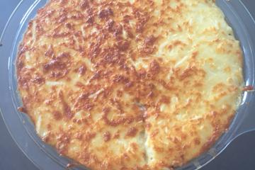 Torta de camarão cremosa