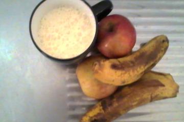 Vitamina de banana e maçã