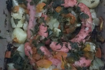 linguiça de frango ao forno