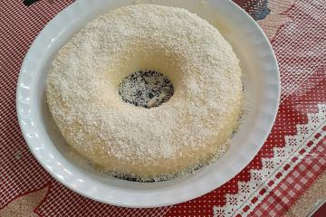 Bolo de tapioca com coco gelado (não vai ao fogo)