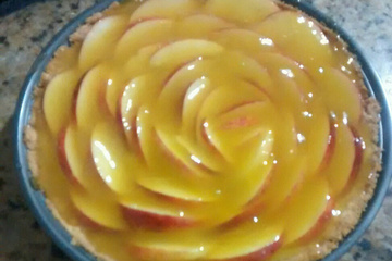 Torta de Maça e Morango