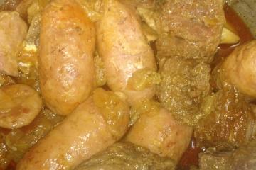 Costela com linguiça na panela de pressão