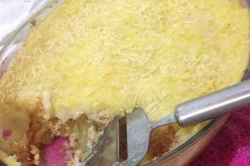 Escondidinho de frango com catupiry