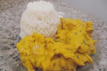 Frango ao molho de abóbora cabocha e requeijão