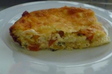 Torta de queijo e presunto