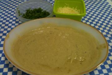 Sopa creme de alho poró
