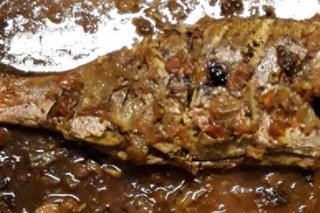 Pargo assado no forno