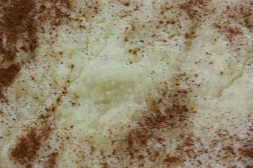 Arroz doce com leite condensado e coco