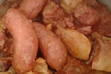Costela com linguiça na panela de pressão