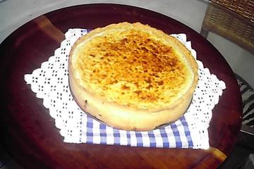 Quiche de bacalhau e alho poró