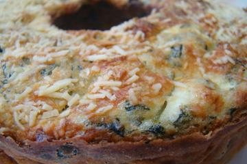 Souflé ecológico de folhas e queijo - muito nutritivo