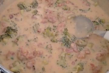 Macarrão com brócolis e creme branco