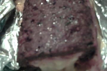 Bolo de carne moída recheado com presunto e mussarela