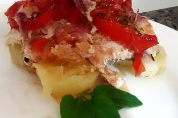 Salmão assado