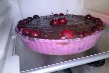 Pavê de cereja com ganache