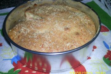Torta de frango de liquidificador