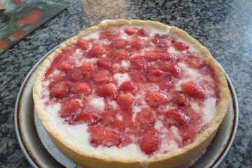 Torta de morango com iogurte