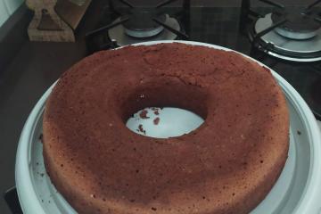 Bolo de banana e cacau