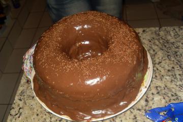 Bolo de chocolate com cachaça