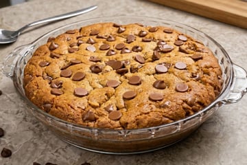 Cookie de travessa com recheio de brigadeiro cremosíssimo com textura irresistível sem queimar