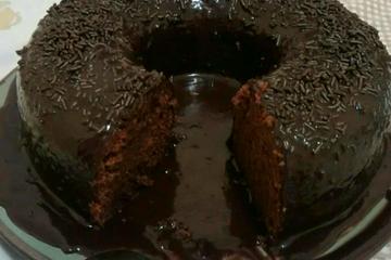 Bolo de chocolate de liqüidificador