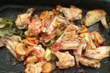 Asa de frango assada no forno