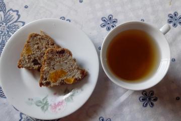 Bolo de banana e aveia