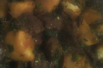 Carne de panela com mandioca