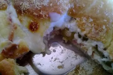 Torta de queijo e presunto
