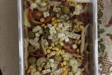 Pizza de pão de forma