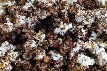 Pipoca com chocolate