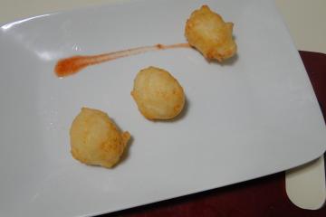Bolinho de batata com tabasco