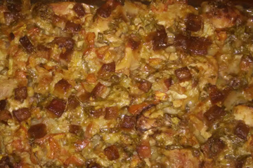 Frango assado com batata da Jujufe
