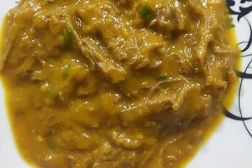 Sopa creme de abóbora cabotiã com carne