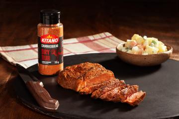 Bife ancho com dry rub bovino com maionese de batata 