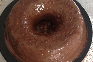 Bolo de chocolate de liqüidificador