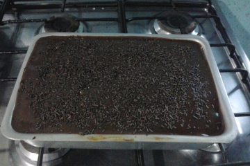 Bolo de cenoura com brigadeiro mole