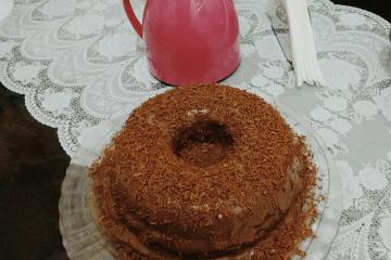 Bolo de chocolate de liqüidificador