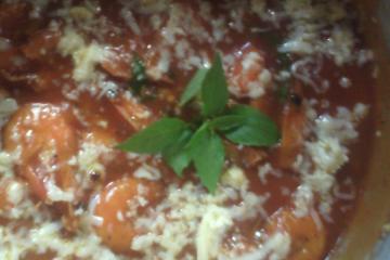 Camarão com molho de tomate
