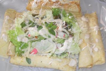 Massa panqueca com creme de leite