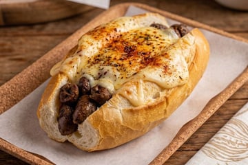 Pão de alho recheado que vai bem do churrasco no almoço ao futebol na TV