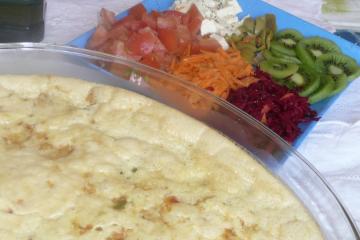 Torta de bacalhau de liquidificador