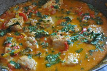Moqueca de cação na wok