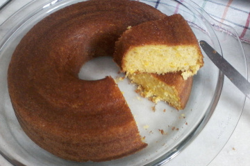 Bolo de milho com fubá