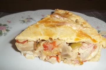 Empadão de palmito e presunto