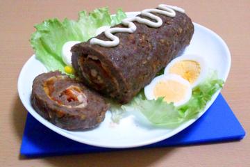 Rocambole de carne moída