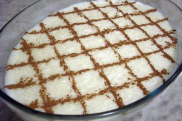 Arroz doce com leite em pó