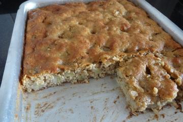 Bolo de aveia com maçã e banana