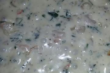 Camarão com requeijão cremoso e creme de leite