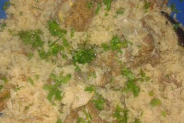 Arroz com suã de porco